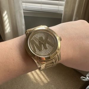 Gold Oversize MK watch